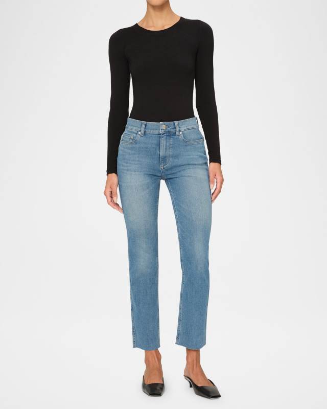 Mara Straight Mid-Rise Instasculpt Ankle Jeans